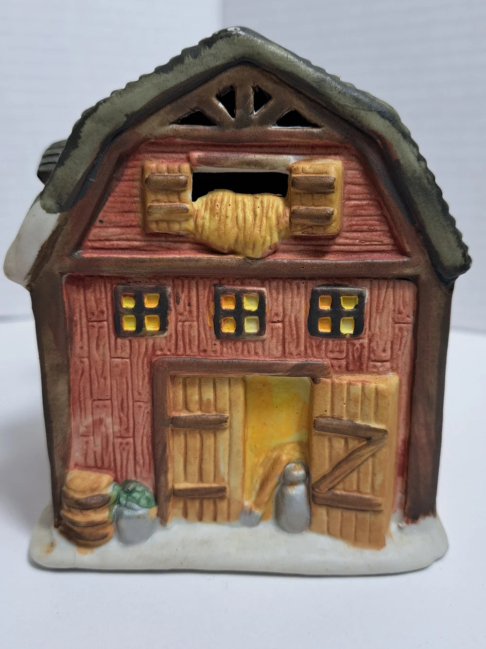 Vintage 1995 Dickens Sugar Creek Country Barn & 1995 Blacksmith Shop Lot of 2